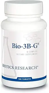 Bio-3B- G © Vitamin B Complex, Vitamin B Complex Supplement for Stress, Energy and Adrenal Health - Gluten Free Supplement by Biotics Research 180c