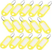 NUOBESTY 30pcs Number Mark Label Keychains White Simple Key Chain Key Id Tags Keychain Tags Label Key Tags Number Tags Key Id Label Keys Label Tags Key Ring Tags Keychain Label Tag Yellow