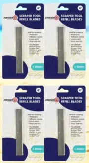 4 Packs Zinsser 98015 4-Inch Scraper Refill Blades by Zinsser