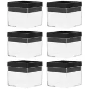 6 Pcs Storage Box Display Specimen Transparent Mini Mineral Case