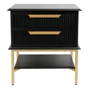 Cafe Lighting & Living Aimee Bedside Table (Black)