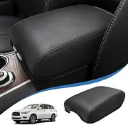 Center Console Cover for Infiniti QX60 JX35, Nissan Pathfinder 2013-2020, Armrest Pad Protector, Vinyl PU Leather Middle Console Cover Anti-Scratch for Nissan Pathfinder Accessories