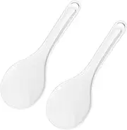 2PCS Rice Serving Spoon White Non-Stick Rice Spoon Paddle Rice Cooker Spoon Spatula 7.87 Inch