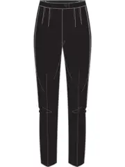 Yrs 7-10 Ladies Black Slacks With Emb