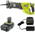 Ryobi P518 18-Volt ONE+ Brushless Reciprocating Saw with Wood Cutting Blade P190