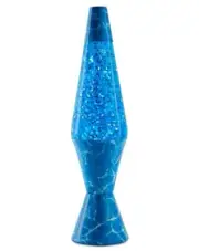 Lava Lamp - 17" Clearest Blue - The Original Motion Lamp - Silver Glitter and