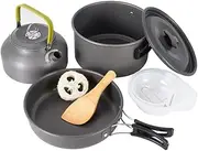 Snblzhef Camping Cooking Set Camping Cookware Outdoor Cooking Pot Frying Pan Picnic Kitchen Travel Portable Teapot