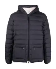 padded hooded down jacket 2,3,4,5 navy blue