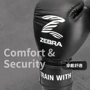 【Zebra Athletics】真皮拳套 ZPRG02(黑色 白色 拳擊手套 訓練拳套 沙包拳套 對打拳套)