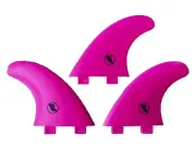 BLOW OUT - $15 Cardiff Fin Co Medium Thruster Set - Nylon - Pink - Fits FCS1