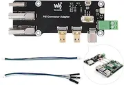 Waveshare Adapter, Compatible with Raspberry Pi 5/4B, HDMI to HDMI, Dual 4K Outputs, Power Via Type-C Port or Screw Terminal