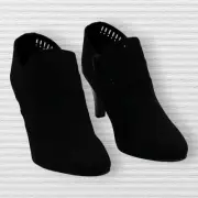 Karen Scott Marius Perforated Dress Booties (Size 8.5)