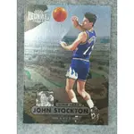 老卡正面凹痕，購買前請見圖 1997-98 METAL UNIVERSE JOHN STOCKTON UTAH JAZZ