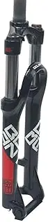 24 Inch Mountain Bike Bike Suspension Fork, Bicycle Forks Cycling Conical Tube Disc Brake Remote Control Adjustable Steerer Travel 100mm