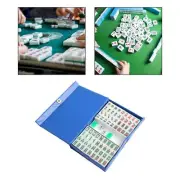 Mini Mahjong Set with Storage Box Indoor Entertainment Accessories Tiles Game