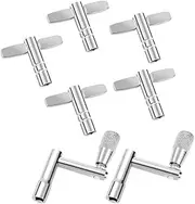 6Pcs Drum Keys,with Continuous Motion Speed Key Universal Drum Tuning Key,Universal Metal Drum Key Tuner and Speed Key, Percussion Hardware Tool