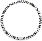 Stainless Steel Lettering Cuban Chain Fashion Hip hop Titanium Steel Necklace for Men
