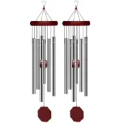 2 Pack Memorial Wind Chimes Outdoor Large Deep Tone, Elegant Sympathy Wind-Ch...