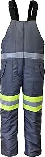 [RefrigiWear] Freezer Edge Water-Resistant Warm Insulated Bib Overalls with Reflective Silver Tape