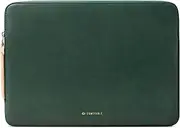 [Comfyable] Leather Laptop Case Compatible with 16 Inch MacBook Pro M4 2024 & 15 Inch MacBook Air M4 M3 M2 2025, Midnight Green