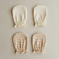 在飛比找momo購物網優惠-【Cott Organics】日本有機棉嬰兒新生兒防抓手套(
