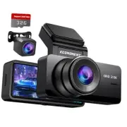 Dash Cam Front and Rear: 2.5K+1080P Dual Dash Camera for Cars, S70 Car Black