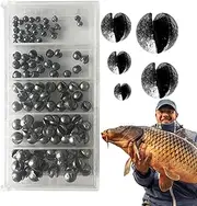 Lead Fishing Weights - Bass Casting Weights Bass Fishing Weights Sinkers | 5 Sizes Bass Fishing Sinkers, Split Shot Catfish Weights, Lead Assortment for Saltwater Freshwater