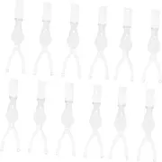 NOLITOY 50pcs Double Eyelid Assist Rod Set Y-shaped Applicator Natural Look Mascara Lash Tool