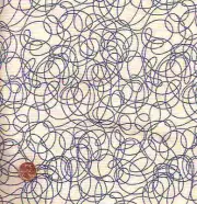 In the Woods blue spiral Moda fabric