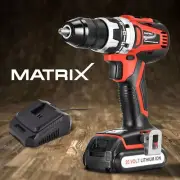 Matrix Brushless Cordless Drill Driver 20V Power Tool with 1.5Ah Battery Charger