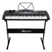Karrera 61-Keys Electronic Keyboard Piano with Stand (Black)