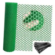 Plastic Wire Mesh Fence Plastic Chicken Wire Mesh for 16in x 20Ft Green