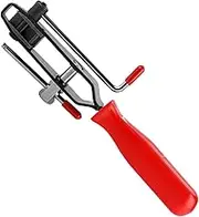 CV Joint Boot Clamp Ear Pliers Automotive Professional Banding Crimper Tool Red Handle Steel for Auto Repair Workshop (Cut off type clamp)