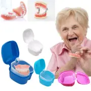 Denture Bath Box Case Dental False Teeth Nursing Storage Box Cleaning Container