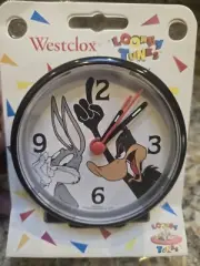 Westclox Looney Tunes Clock Bugs Bunny DaffyDuck Rare Vintage 1994 NEW