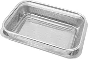 1Set Baking with Cooling Rack Pan Stainless Steel Oil Drip Basket and Tray for Baking Cooling and Frying Versatile Kitchen Gadget for Home and Restaurants
