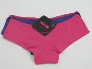 Antz Pantz Ladies 2 Pack Frenchie Briefs Panties Underwear 12 14 Purple Pink