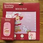 Strawberry Shortcake Mouse Pad 8½" x 8½" & Wireless Mouse Set NEW IN PACKAGE