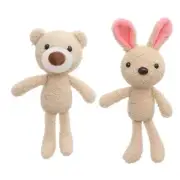 Stuffed Animal Small Plush Bunny Bear Backpack Decorations Kids Gift