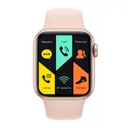 1.75 Inch Full Screen Ip67 Waterproof Smartwatch With Sleep Heart Rate & Bt Call Pink Smart Watches