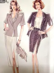 Uncut New Look 6054 Sewing Pattern Business Suit Jacket Skirt Tank Top Size 8-18