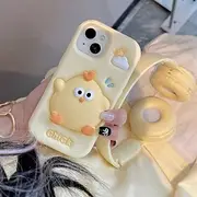 Phone Case For iPhone 16 Pro Max Plus iPhone 15 14 Pro Max Plus iPhone 13 Pro Max Back Cover Relive Stress Shockproof 3D Cartoon Silicone
