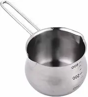 Leadigol 1PCS Stainless Steel Milk Pan,Non-Stick Milk Pot Small Saucepan Cheese Pot With Pour Spout for Kitchen