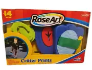 Rose Art Critter Prints Chalk Stomper Stencils Set Brand NEW SEALED 2008