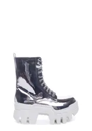 [AZALEA WANG] Olympia Platform Boots - Silver