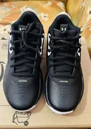 Size 4Y ( GS) - Under Armour Lockdown 6 Low Black Metallic Gold Boys Shoes / New