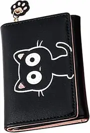 [VALICLUD] Cute Mini Wallet Kitten Pattern Small Change Purse Soft Leather for Women's Handbag Accessory