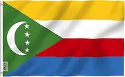 ANLEY Fly Breeze 3x5 Feet Comoros flag - Vivid Color and Fade Proof - Canvas Header and Double Stitched - Comorian Flags Polyester with Brass Grommets 3 X 5 Ft