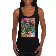 Dean Russo Colorful Parrot Women's Tank Top Cute Exotic Bird Beak Feather