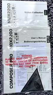 OEM Behringer Composer Pro MDX2200 Original User's Manual and sticker